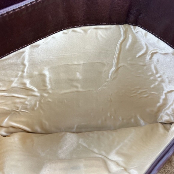 Bottega Veneta Cognac Brown Woven Leather Briefcase Top Handle Gold Buckle - Picture 11 of 16